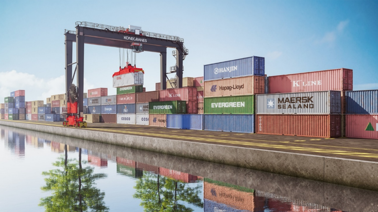 Rendering of Konecranes hybrid RTG, Courtesy of Konecranes