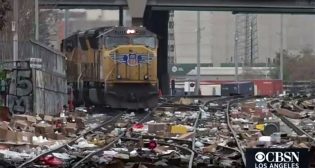 Recent cargo thefts from UP trains have left the railroad’s property littered with debris.