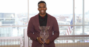 UP presented Track Supervisor Lakish Vanzant with the J.C. Kenefick Safety Award at its Feb. 24 Leadership Conference in Omaha.