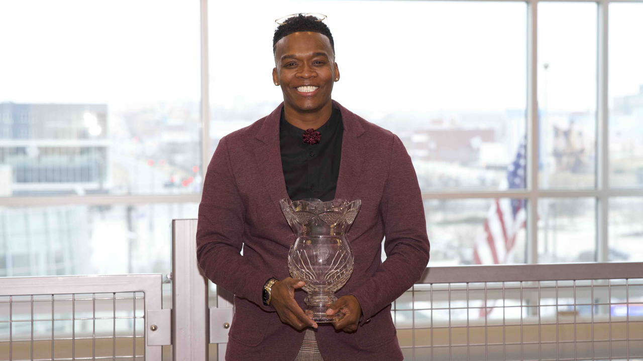 UP presented Track Supervisor Lakish Vanzant with the J.C. Kenefick Safety Award at its Feb. 24 Leadership Conference in Omaha.