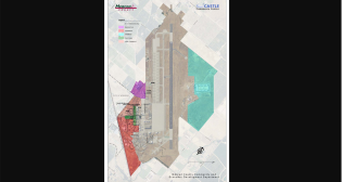 The multimodal Castle Commerce Center (pictured) features an airport with 11,800 feet of runway plus road access, and is adjacent to the BNSF mainline. Patriot Rail is forming a “rail district” at the facility, where it will lease 6,500 of track and related property.