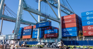 At the Port of Long Beach, more than 800,000 containers moved in January as workers cleared cargo from terminals.