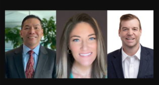 Pictured, left to right: Alex Wu, Keolis North America; Ashley Dietiker, Mitsui Rail Capital; Jake Gilene, TRAC Intermodal.