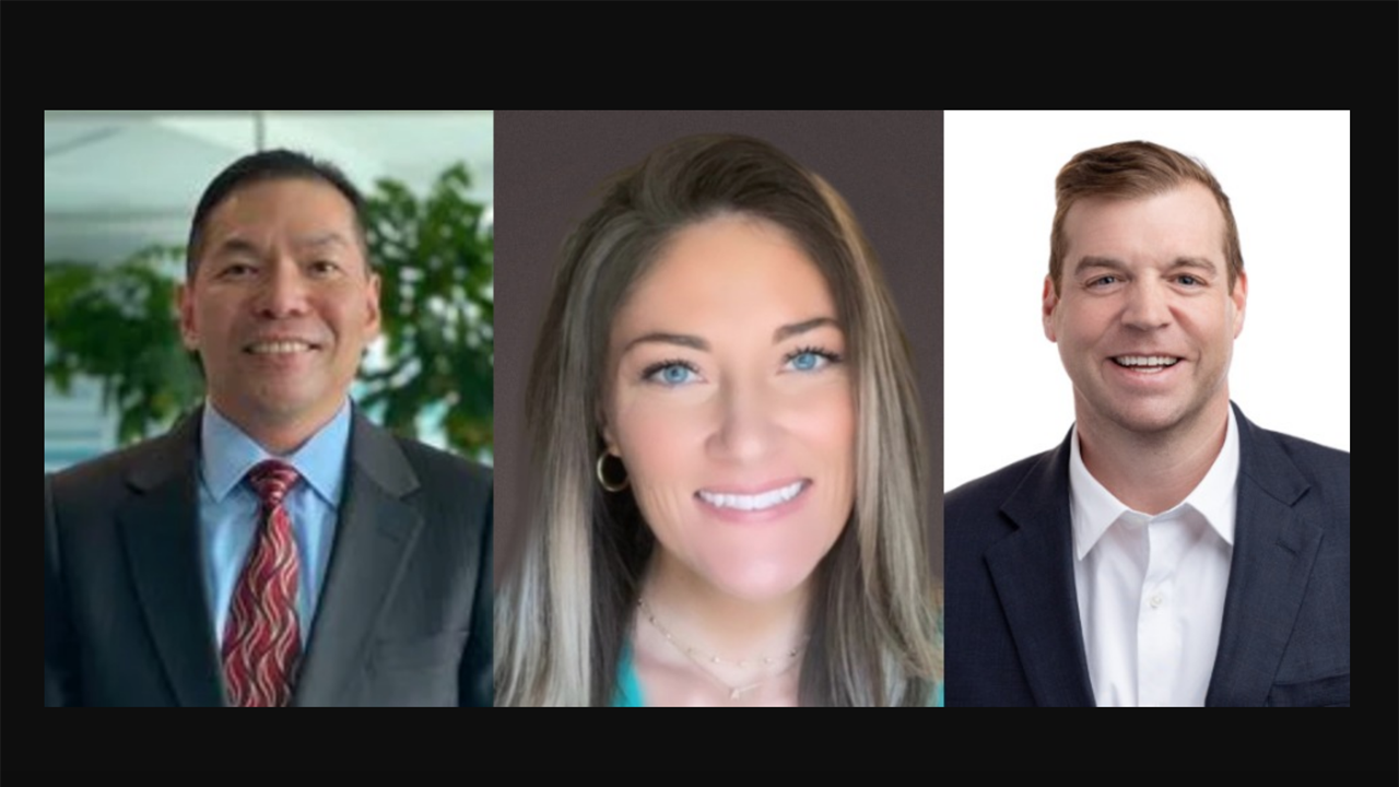 Pictured, left to right: Alex Wu, Keolis North America; Ashley Dietiker, Mitsui Rail Capital; Jake Gilene, TRAC Intermodal.