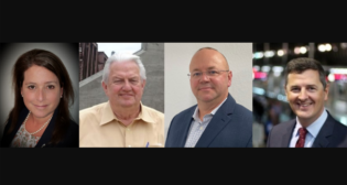 Pictured (left to right): Jenny Barket, DART; William J. Duggan, RDC (ret.); Michael Scott Driggers, Stucki; and Michel Ladrak, BCRTC, an operating division of TransLink in metro Vancouver.