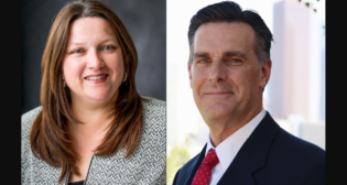 Pictured: Dottie Watkins, incoming interim CEO of Capital Metro (Houston, Tex.), and Daniel Comorre, Senior Project Manager of Urban Engineers (Los Angeles, Calif.).