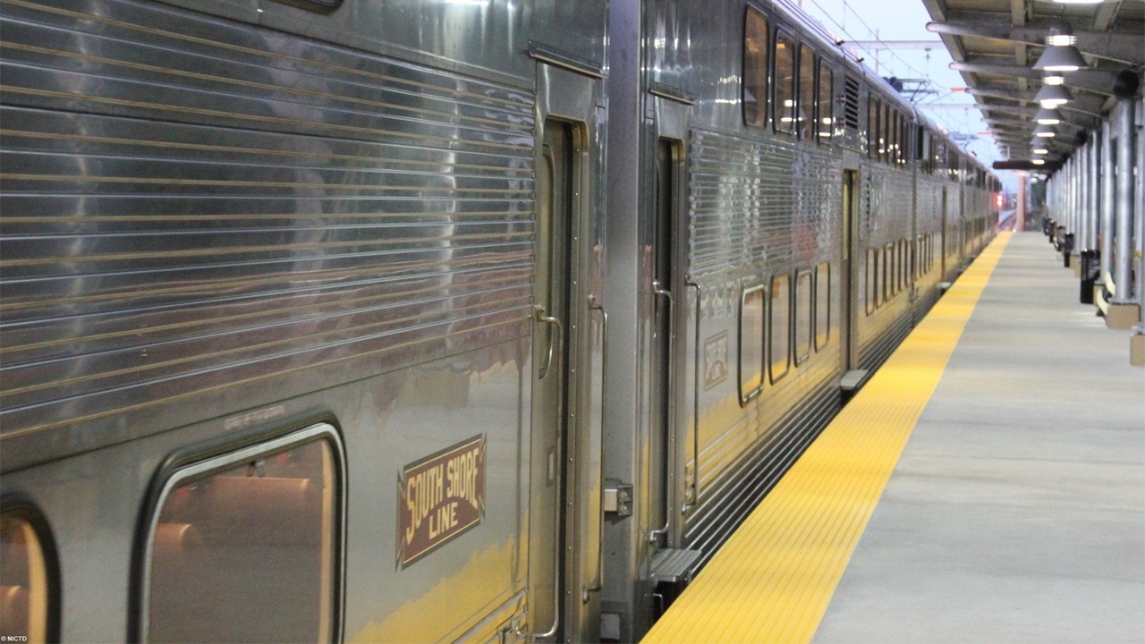 Northern Indiana Commuter Transportation District’s (NICTD) 8-mile single-track extension of South Shore Line commuter rail service will run from Hammond, Ind., (north) to Dyer, Ind. (south) and include four new stations. (Photograph Courtesy of NICTD)