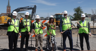 Indiana Gov. Eric Holcomb tweeted on June 20: “Today we celebrated the @southshoreline Double Track groundbreaking, going full speed ahead to make it a Region reality. With all partners aboard, Northwest Indiana's on track to become more connected than ever before, and the Region is – and will be – the place to be.” (Photograph Courtesy of Gov. Holcomb, via Twitter)
