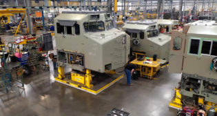 Pictured: Main cab for UP modernized locomotive at Wabtec’s Fort Worth plant. (Photograph Courtesy of Wabtec)