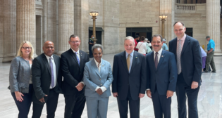 “It was a pleasure joining @RepChuyGarcia, @chicagosmayor, and local transportation leaders to announce a coalition of support for the Chicago Union Station Access Project. The $418M project will enhance the passenger experience and improve rail service throughout our region,” U.S. Senate Majority Whip Dick Durbin (D-Ill.) tweeted on July 7. (Photograph Courtesy of Sen. Durbin via Twitter)