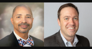 Johnny Dunning Jr., COO, Orange County Transportation Authority (left); Matt Mahoney, Director of Business, Marmon Rail & Leasing.