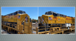 A handful of Union Pacific's 7,400 locomotives are currently outfitted with the new paint design. (Caption and Photograph Courtesy of UP)