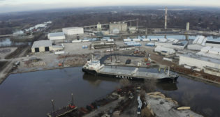 The CN-served Port of Manitowoc is a deep draft commercial harbor located on the west coast of Lake Michigan, about 80 miles north of Milwaukee and 50 miles south of Sturgeon Bay. (Photograph Courtesy of Port of Manitowoc)