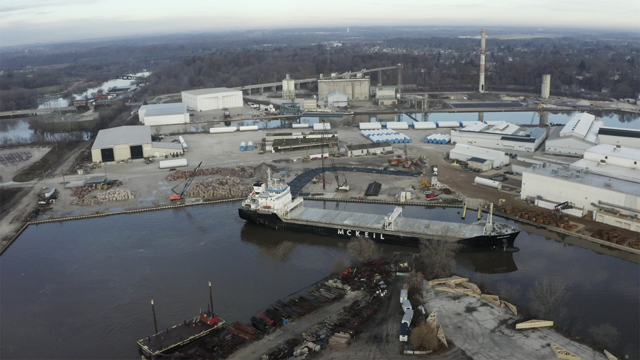 The CN-served Port of Manitowoc is a deep draft commercial harbor located on the west coast of Lake Michigan, about 80 miles north of Milwaukee and 50 miles south of Sturgeon Bay. (Photograph Courtesy of Port of Manitowoc)