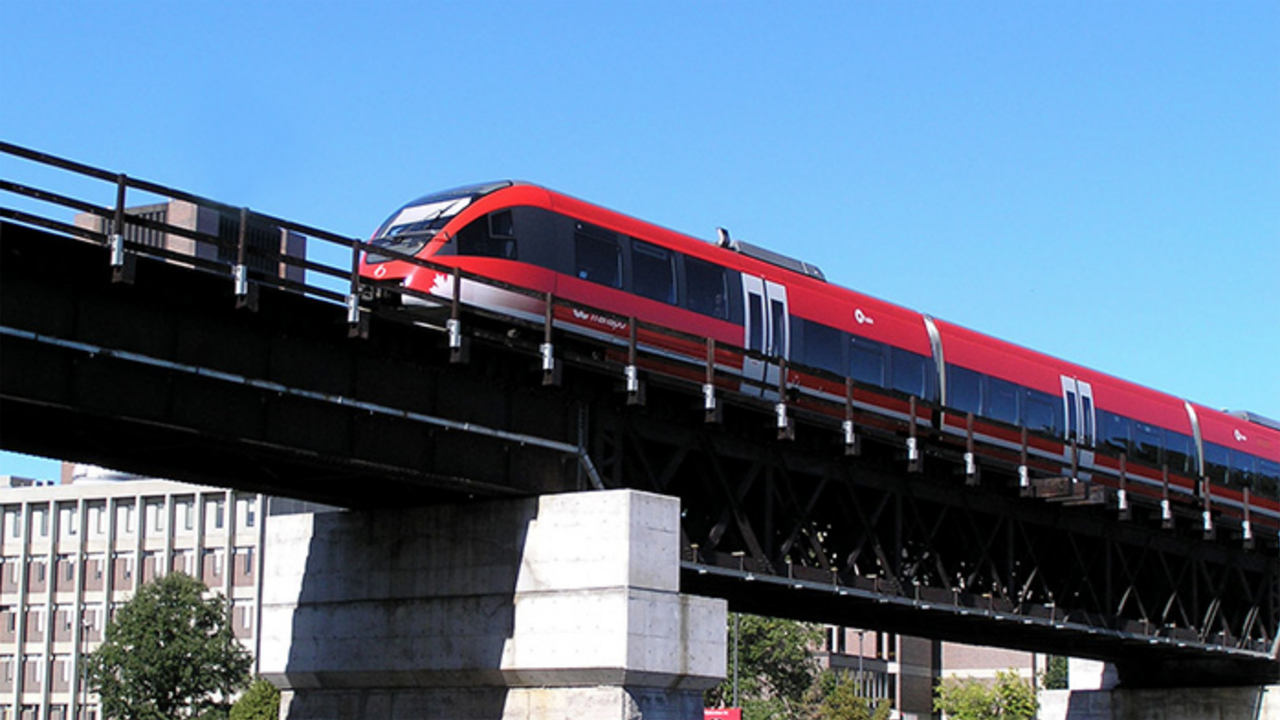 The O-Train Line 2 (the Trillium Line) is a five-mile diesel light-rail service, running from Greenboro Station in the south to Bayview Station just west of downtown Ottawa, Ontario. It forms part of the city’s two-line O-Train system. It opened in 2001, serving five stations. In 2017, a south extension was approved to add eight stations and 10 miles of track, including a spur to Ottawa’s international airport. (Photograph Courtesy of Ricardo)