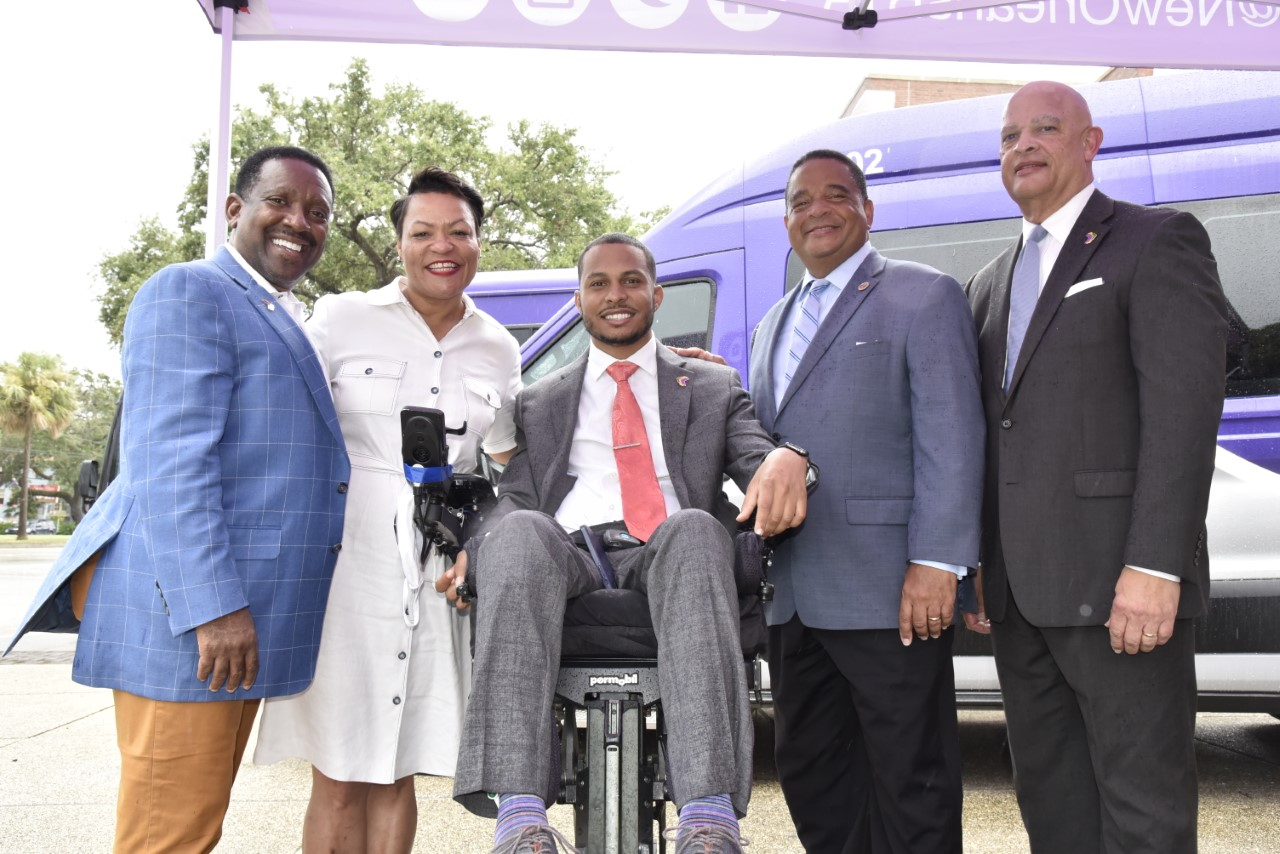 Mark Raymond Jr. (center) has been named Chair of the New Orleans RTA Board of Commissioners following a unanimous vote.