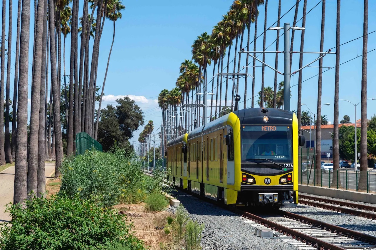 The K Line next to Edward Vincent Jr. Park in Inglewood. (Metro)