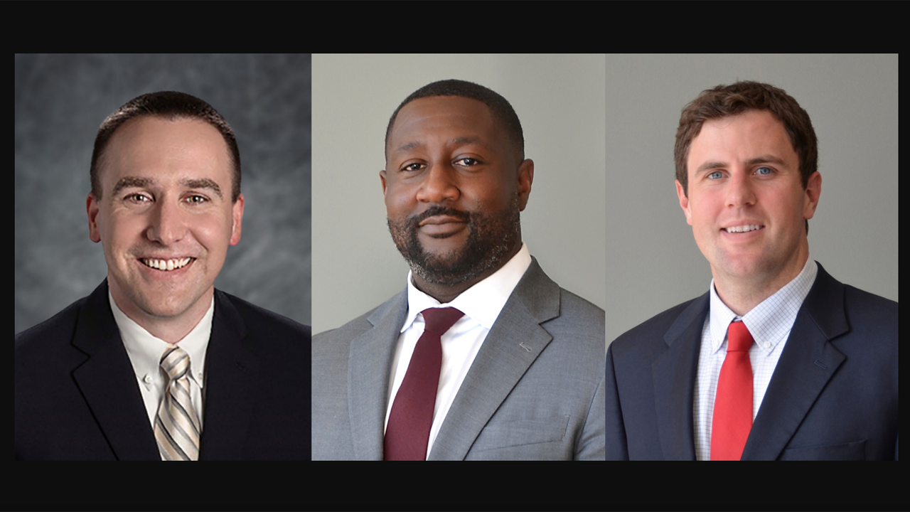 Norfolk Southern has promoted Paul Duncan to Senior Vice President Transportation & Network Operations (left); Rodney Moore to Vice President Network Operations (center); and Jacob Elium to Vice President Network Planning and Optimization.