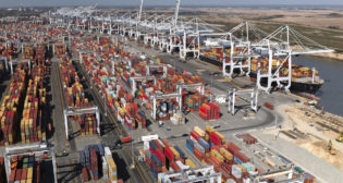 The Georgia Ports Authority has implemented the Navis N4 Container Terminal Operating System at the Garden City Terminal in the Port of Savannah. (Photograph Courtesy of GPA)
