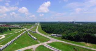 The new RESTORE Dock at Port Bienville Industrial Park includes two short line track extensions. (HCPHC photo)
