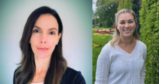 Sarah Taylor, Director of Business Systems Analysis at Kansas City Southern (left), and Jessica Harrisson have received scholarships from the League of Railway Women.