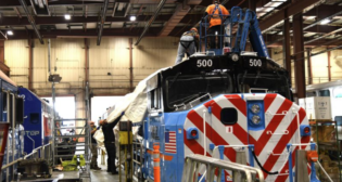 This remanufactured locomotive from Progress Rail is the first of 15 to be delivered to Metra for operation in Chicago commuter rail service. (Photograph Courtesy of Metra, via LinkedIn)
