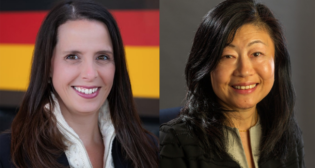 Kristiana Evers of Kansas City Southern (left); April Chan of SamTrans.