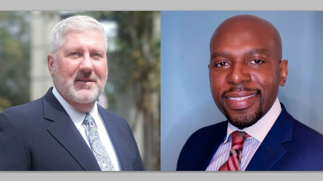 David McKee, Duos Technologies (left), and Ben Frimpong, Transdev.