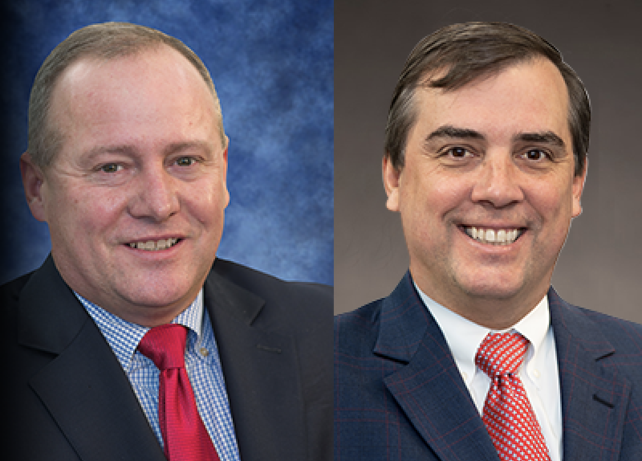 John Newman (right) will succeed Marty Haycraft (left) as SVP of Caterpillar and President and CEO of Progress Rail when Haycraft retires at the end of the year.