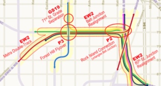 The Forest Hill Flyover project will construct a bridge to eliminate conflicts between train movements.