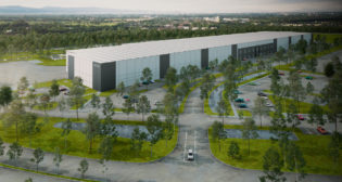 Hitachi Rail earlier this year selected a 41-acre site in Washington County, Md., to house a 307,000-square-foot factory, storage facilities and an 800-yard test track. (Rendering Courtesy of Hitachi Rail)