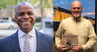MARTA General Manager and CEO Collie Greenwood (left); and Jack Dale Parliament (right), former D&I Railroad President and Small Railroad Committee Founder, who died Oct. 23.