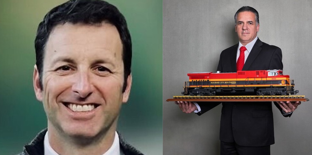 Zach Trogdon (left) has been appointed as Virginia DRPT's Chief of Public Transportation and KCSM President, General Manager and Executive Representative Oscar Del Cueto Cuevas (right) has been appointed President of the Mexican Railway Association (AMF).