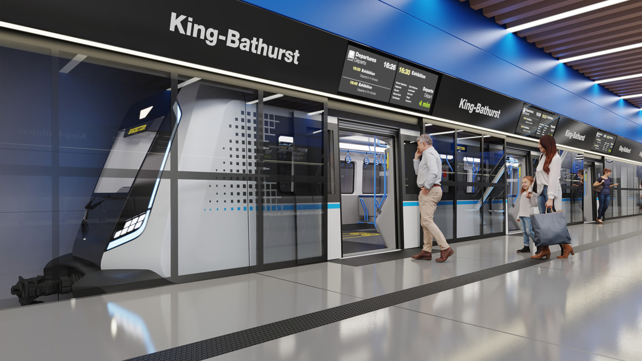 Connect 6ix rendering showing early-concept designs for the planned 9.7-mile Ontario Line in Toronto, Canada.