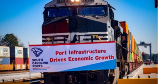 Phase I of the capacity expansion project at Inland Port Greer is now complete. The full project in Upstate South Carolina is expected to wrap up in winter 2024. (Photo/SCPA/English Purcell)