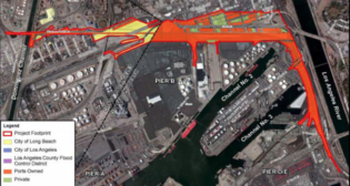 Project site location for the Pier B replacement project.