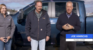 CSX President and CEO Joe Hinrichs (right) and CSX Executive Vice President and Chief Administrative Officer Diana Sorfleet (left) with Drive to Succeed winner Bridge and Building Foreman, Engineering David Zorn (middle).