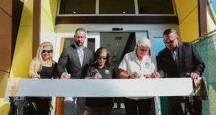 Brightline President Patrick Goddard, Miami-Dade County (Fla.) Commissioner Sally Heyman and Aventura (Fla.) Mayor Enid Weisman hosted a “first look” at the near-complete Aventura station. (Photograph and Caption Courtesy of Brightline)