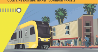 LACMTA’s Eastside Transit Corridor Phase 2 project would extend the L Line nine miles from East Los Angeles (at Pomona and Atlantic boulevards) to Whittier, serving the cities of Commerce, Montebello, Pico Rivera, Santa Fe Springs, and Whittier, and the unincorporated communities of East Los Angeles and West Whittier-Los Nietos. (Rendering Courtesy of LACMTA)