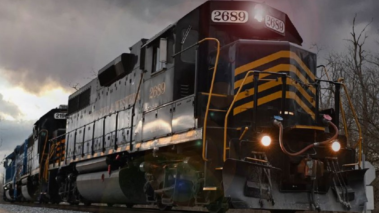 CMC has selected Falling Waters, W.Va., for a new steel mill. Projected to open in late 2025, the mill will be served by W&W. (W&W Photograph Courtesy of OmniTRAX)