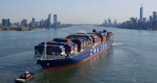 The CMA CGM Group has signed a binding agreement to acquire the GCT Bayonne and New York terminals, currently held by Global Container Terminals Inc., at the Port of New York and New Jersey. (Photograph Courtesy of CMA CGM Group via Twitter)