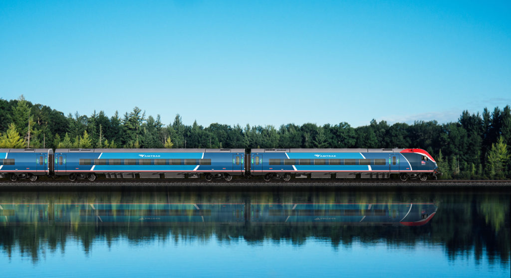 Amtrak Airo™ trainset with Coach/Cab Car. (Photograph Courtesy of Amtrak)
