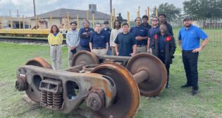 Gary Job Corps Center students with donated UP equipment in San Marcos, Tex.
