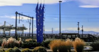 Annette Coleman's "Mid-Century, Mod-Cacti" provides RTD's N LIne with a "whimsical, futuristic feel."