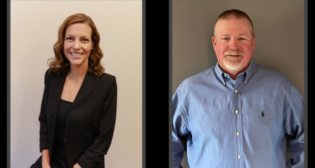 Shae LeDune, Vice President, Human Resources and Regulatory Compliance, INRD (left); and Bryant McCuan, Vice President, Engineering, INRD.