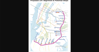 The 14-mile Interborough Express would connect the Brooklyn and Queens communities to 17 MTA New York City Subway lines and MTA Long Island Rail Road (LIRR). It would use existing right-of-way of the Bay Ridge Branch freight line—owned by LIRR and operated by New York & Atlantic—and CSX’s Fremont Secondary line.