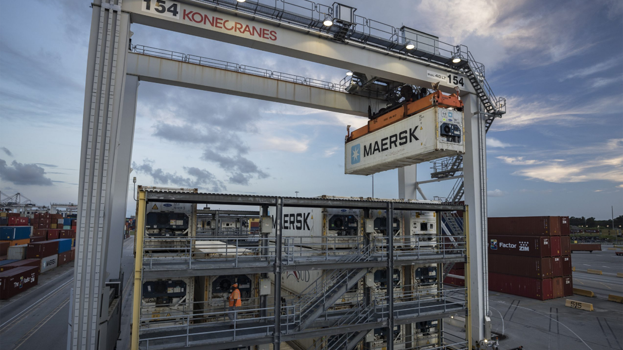 The Georgia Ports Authority will construct seven additional refrigerated container racks at Garden City Terminal in Savannah, for a new total of more than 3,500 plugs. (Georgia Ports Authority / Stephen Morton)
