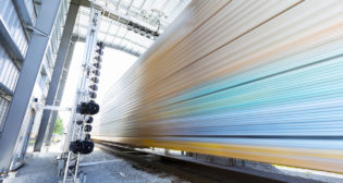 Duos Technologies is a Jacksonville, Fla.-based supplier of automated railcar inspection portals (pictured) and artificial intelligence (AI) models. (Photograph Courtesy of Duos Technologies)