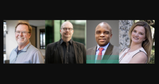 Pictured, left to right: Peter Weis, ITS Logistics; Ákos Maróy, Nexxiot; Ibrahima Toure, RATP Dev USA; and Emily Yessick, Urban Engineers.