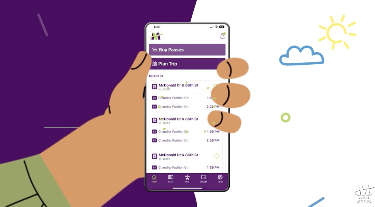 Mobile fare is now available in the Valley Metro app.